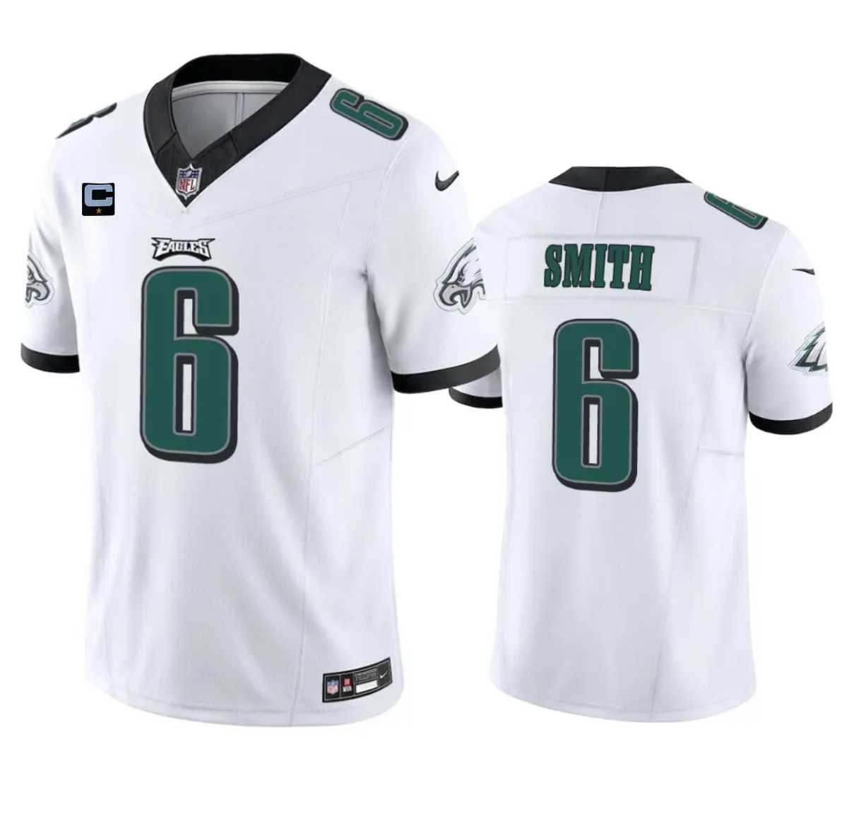 Men & Women & Youth Philadelphia Eagles #6 DeVonta Smith White 2023 F.U.S.E. With 1-Star C Patch Vapor Vapor Untouchable Limited Jersey,We sell and wholesale Men & Women & Youth Philadelphia Eagles #6 DeVonta Smith White 2023 F.U.S.E. With 1-Star C Patch Vapor Vapor Untouchable Limited Jersey on line form chian!